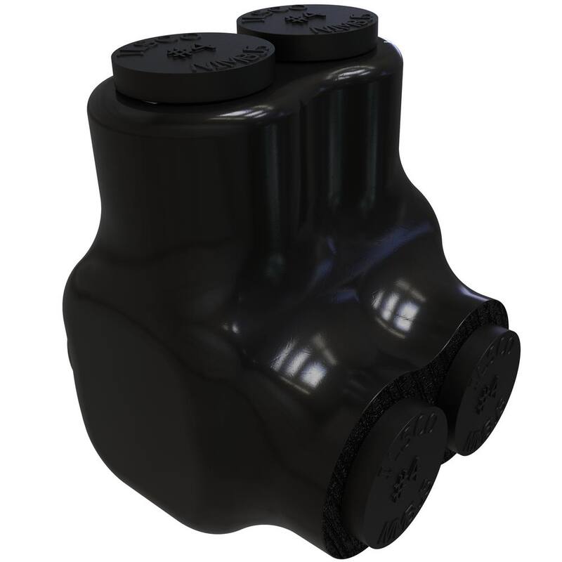 Conector de Derivación Múltiple de Aluminio Aislado ILSCO Nimbus, Rango de Conductores 4-14, 2 Puertos, Entrada de un Solo Lado (Paquete de 2) - PBTS-2-4-EC