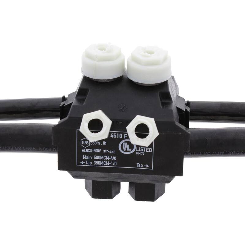 IDEAL Main 500 - 4/0 AWG, Tap 350 - 1/0 AWG Conector de empalme B-Tap - BTC500-1/0