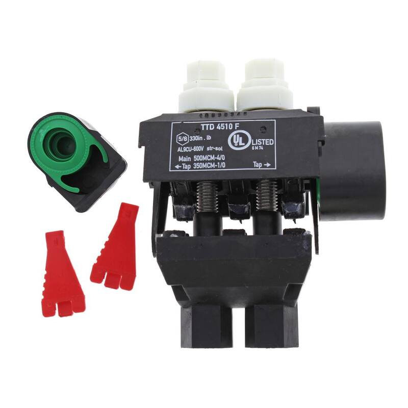 IDEAL Main 500 - 4/0 AWG, Tap 350 - 1/0 AWG Conector de empalme B-Tap - BTC500-1/0