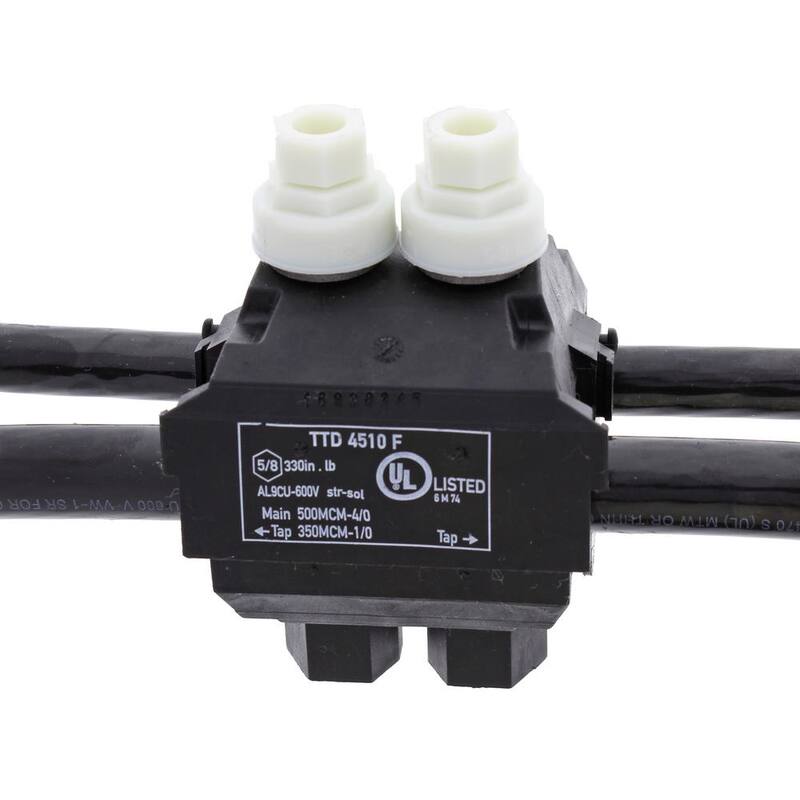 IDEAL Main 500 - 4/0 AWG, Tap 350 - 1/0 AWG Conector de empalme B-Tap - BTC500-1/0