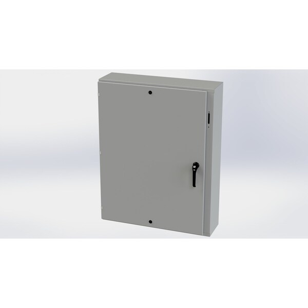 Saginaw Control & Engineering Carbon Steel Electrical Enclosures, 48 in H, 8 in D, 37.38 in W, NEMA 3R, 4, 12, 13, Hinged - SCE-48XEL3708LP