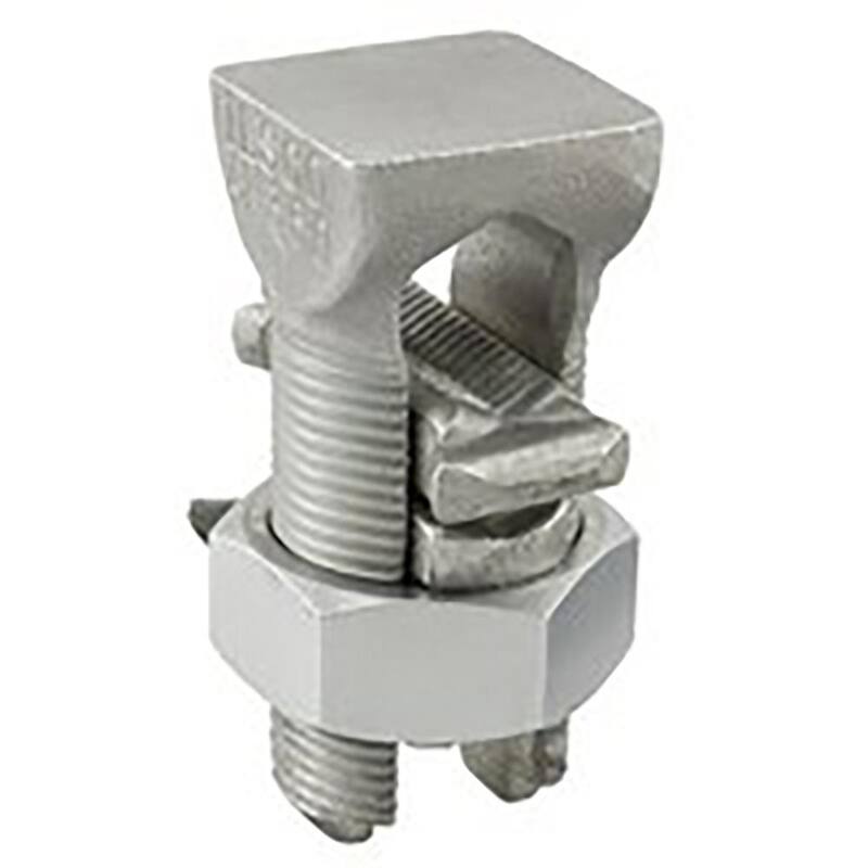 Conector de perno dividido de aluminio ILSCO, Rango principal 4/0-2, Rango de conexión 4/0-6, Estañado - AK-4/0-EC