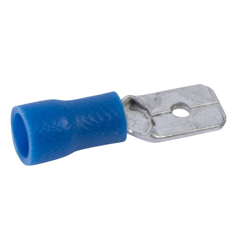 Gardner Bender 16-14 AWG Desconexión Macho .250 in. Pestaña, Azul (Paquete de 10) - 20-143M