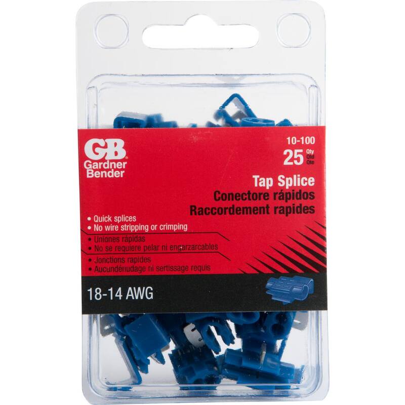 Gardner Bender 18-14 AWG Empalme de Derivación Azul 25/Paquete (Estuche de 5) - 10-100