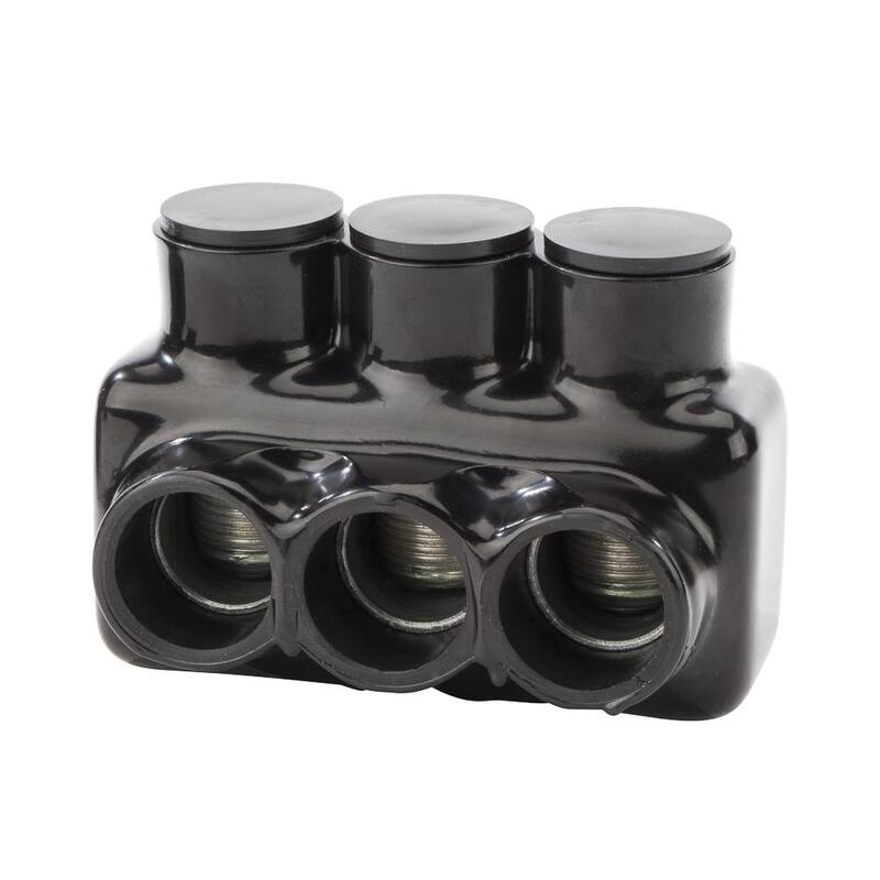 Conector multipolar aislado en bolsa Polaris 750-250 MCM, negro - IPLD750-3B