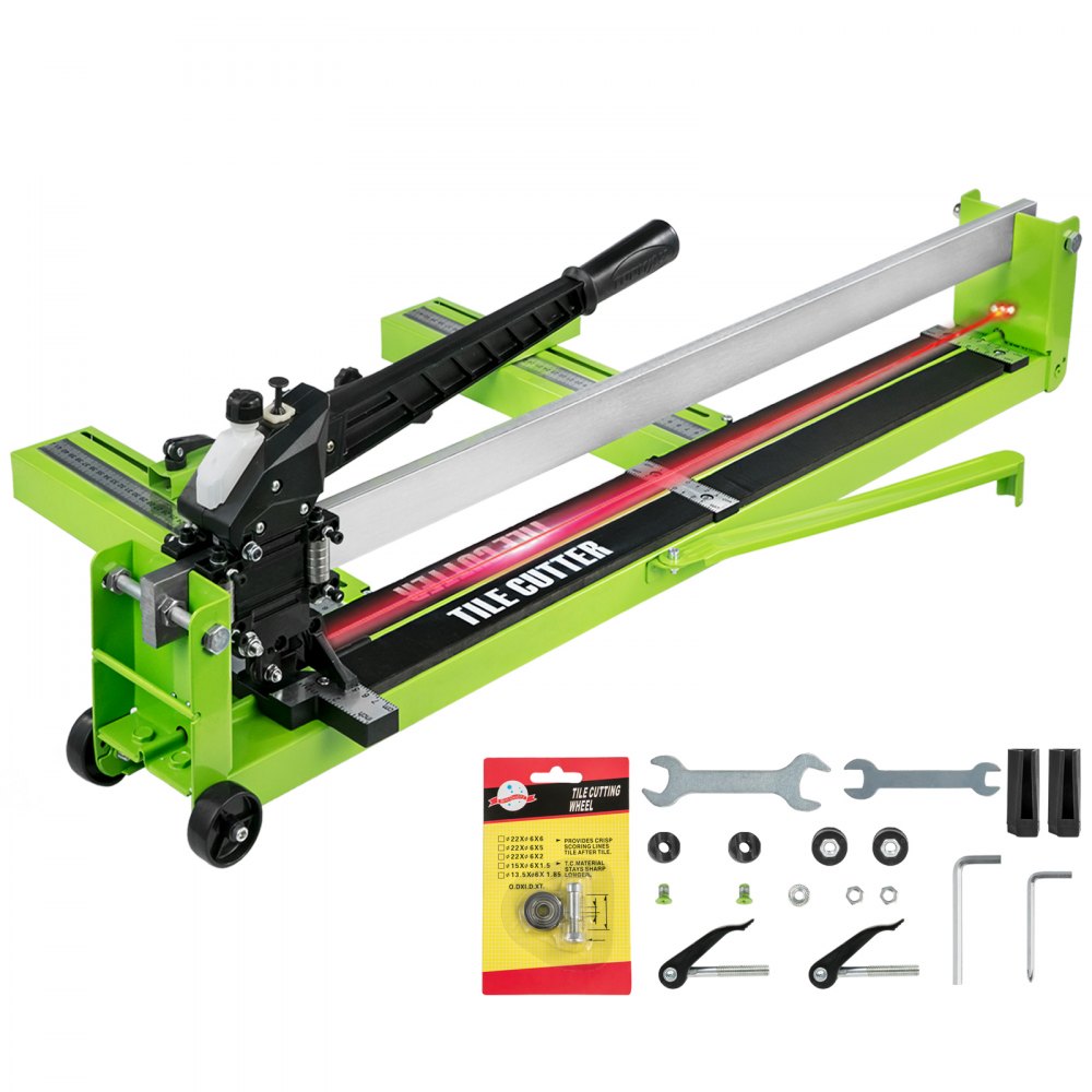 VEVOR Tile Cutter 39 Inch, Manual Tile Cutter All-Steel Frame,Tile Cutting Machine w/Laser Guide and Bonus Spare Cutter,Tile Cutter Hand Tool for Precision Cutting Porcelain Ceramic Floor Tiles - SDCZQGJE300-1M001V0