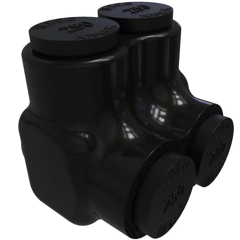 Conector multi-tap aislado de aluminio ILSCO Nimbus, rango de conductor 250-6, 2 puertos, entrada de un solo lado - PBTS-2-250-EC