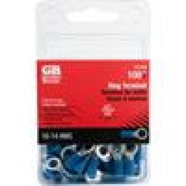 Gardner Bender 16-14 AWG Terminal de Anillo Tamaño de Perno 8-10 Azul Paquete de 100 (Caja de 5) - 10-104
