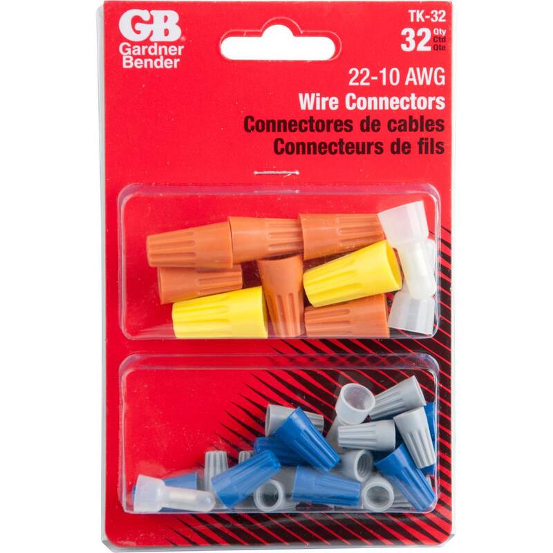 Gardner Bender Kit de 32 conectores de alambre surtidos (Estuche de 10) - TK-32