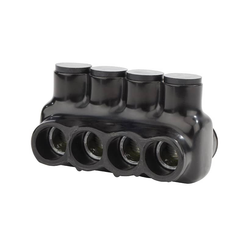 Conector múltiple aislado en bolsas Polaris 250 MCM - 6 AWG, negro - IPLD250-4B