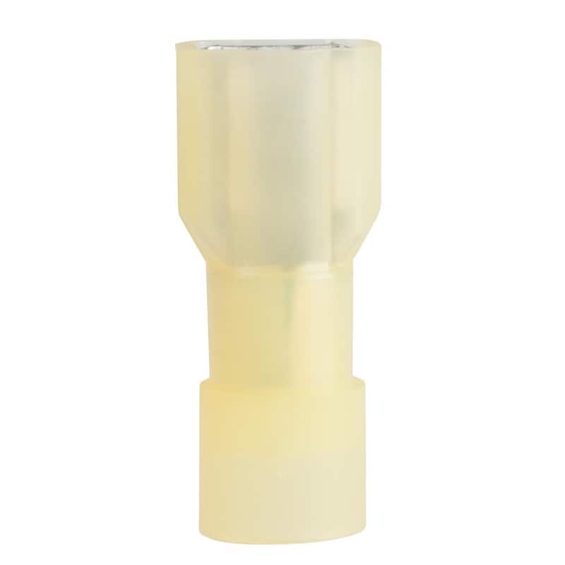 Gardner Bender 12-10 AWG Desconexión hembra totalmente aislada amarilla, .250 in. Pestaña (Caja de 5) - 10-155F