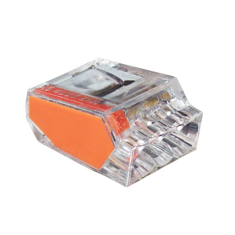 Gardner Bender PushGard Conector Push-In de 3 puertos, naranja (paquete de 10) - Caso de 10 - 19-PC3