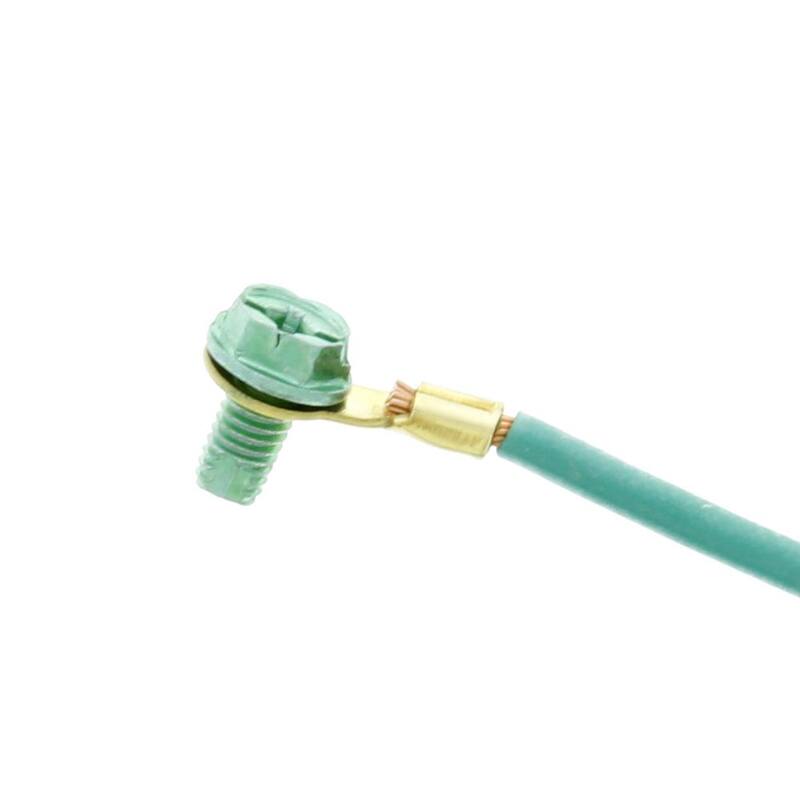 IDEAL 12 AWG 10 pulgadas Trenzado Pigtail con Conector de Anillo y Tenedor #10 y Tornillo de Tierra #10 500/Box - 30-3311