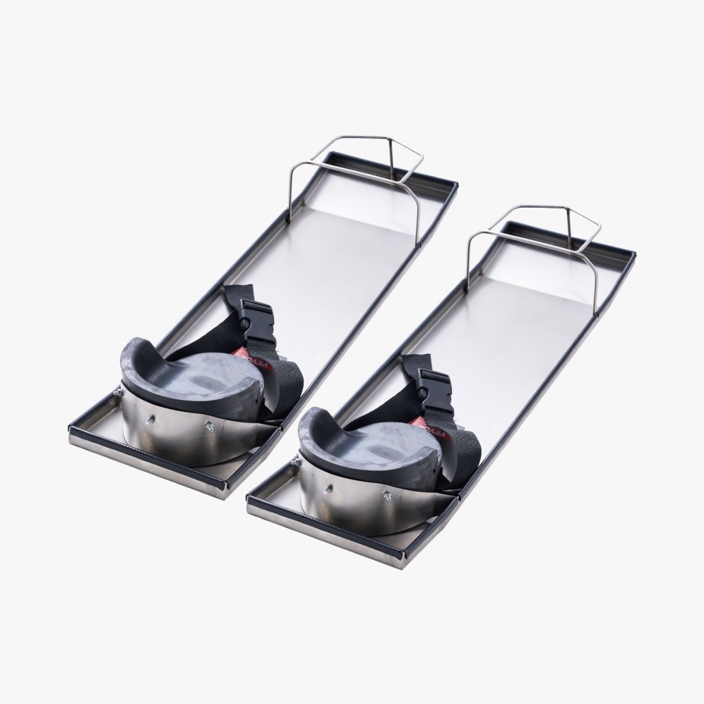 VEVOR 30'' x 8'' Concrete Knee Boards Slider Knee Boards Kneeler Board Stainless Steel Kneedboards Concrete Sliders Pair Moving Sliders w/Concrete Knee Pads & Board Straps for Concrete Finishing - HNTXGB30X80000001V0