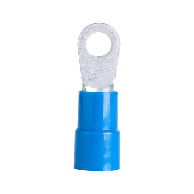 Gardner Bender 6 AWG Estud 3/8 Terminal de Anillo Azul 4/Paquete (Caja de 10) - 14-096