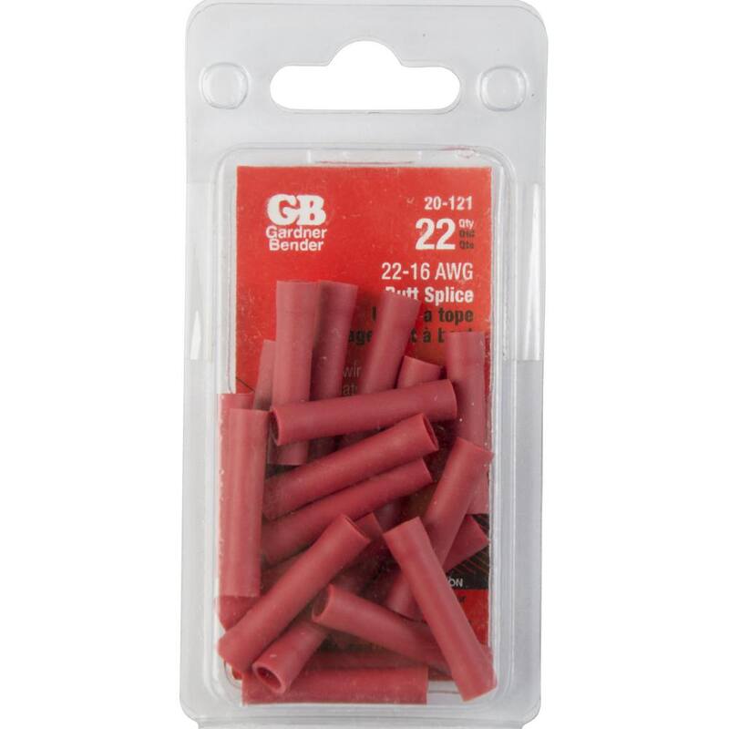 Gardner Bender 22-16 AWG Terminal de Unión Rojo en paquete de 22 (Caja de 10) - 20-121N