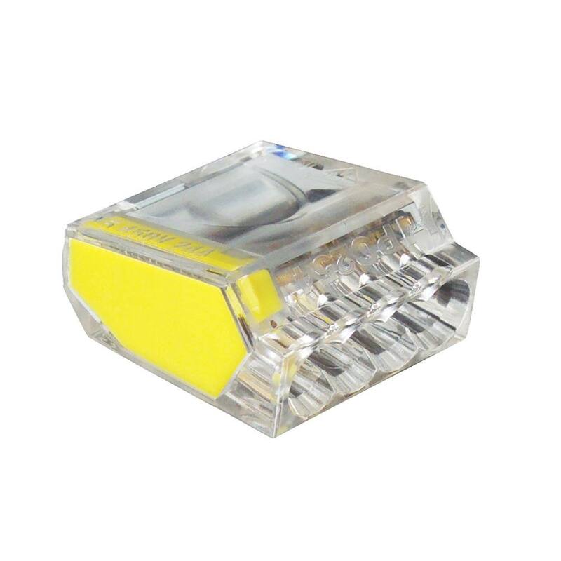 Conector de inserción PushGard de 4 puertos Gardner Bender, amarillo (paquete de 10) - Estuche de 10 - 19-PC4