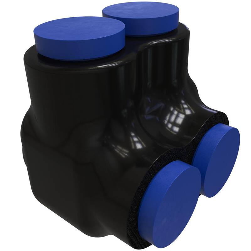 Conector multitap flexible aislado de aluminio ILSCO Nimbus4Flex, rango de conductor 3/0-6, 2 puertos, entrada de un solo lado - PBTS-2-3/0-F-EC.