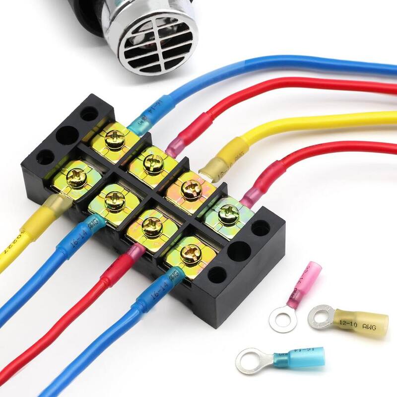 Lukyamzn 600 Pcs. Kit de Conectores Eléctricos Termocontraíbles, Conectores de Empalme Eléctrico de Anillo Impermeables - PH00527B292