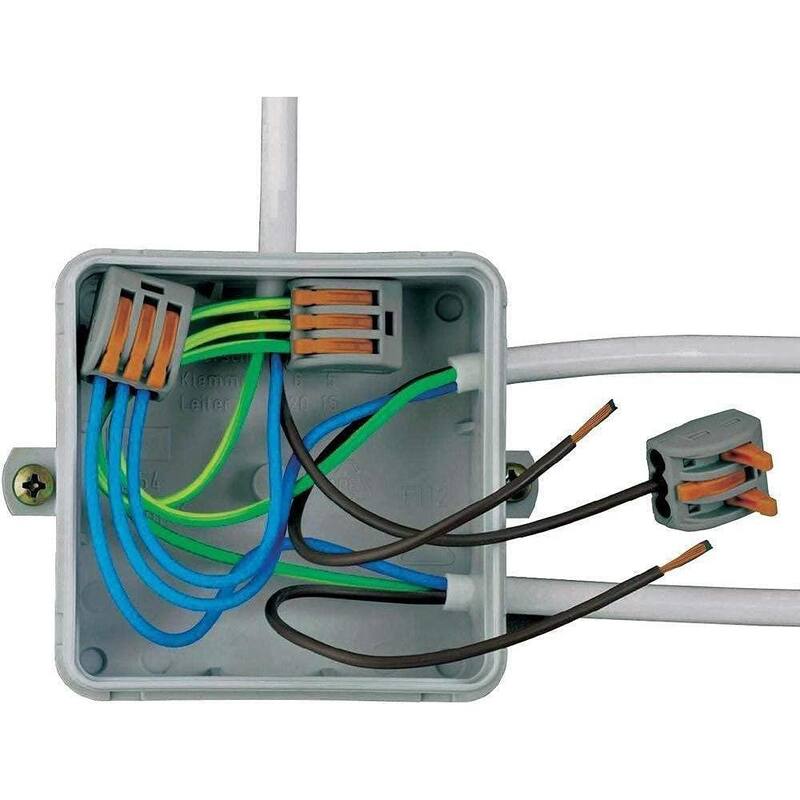 Etokfoks 32 Amp Conectores de cable de palanca eléctrica con tuercas con base y tornillos 28-12 AWG y conectores de 2/3/4/5 conductores - MLPH020LT467