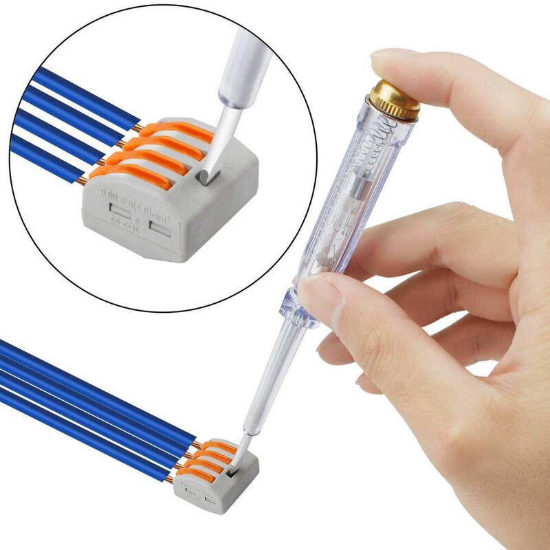 Etokfoks 32 Amp Conectores de cable de palanca eléctrica con tuercas con base y tornillos 28-12 AWG y conectores de 2/3/4/5 conductores - MLPH020LT467