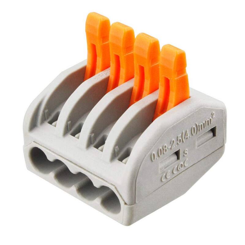 Etokfoks 32 Amp Conectores de cable de palanca eléctrica con tuercas con base y tornillos 28-12 AWG y conectores de 2/3/4/5 conductores - MLPH020LT467