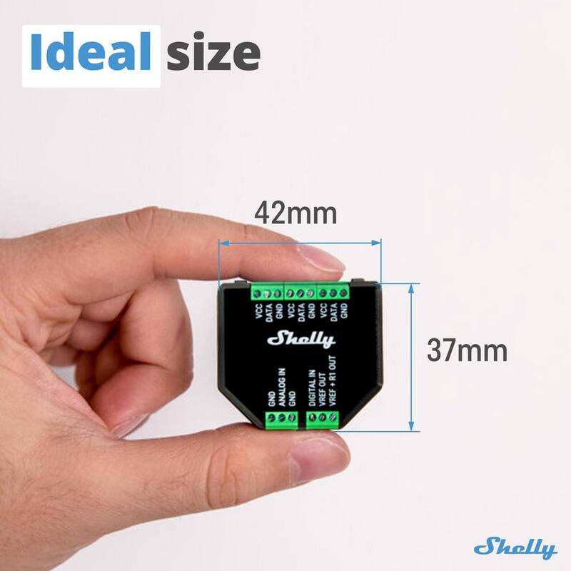 Shelly Plus Add-On, Interfaz de sensor aislado galvánicamente, Medición de temperatura y humedad, Automatización del hogar - PlusAddon-US(2)