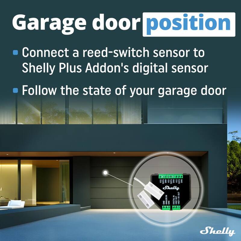 Shelly Plus Add-On, Interfaz de sensor aislado galvánicamente, Medición de temperatura y humedad, Automatización del hogar - PlusAddon-US(2)