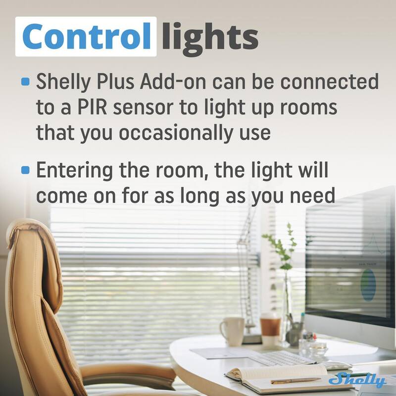 Shelly Plus Add-On, Interfaz de sensor aislado galvánicamente, Medición de temperatura y humedad, Automatización del hogar - PlusAddon-US(2)