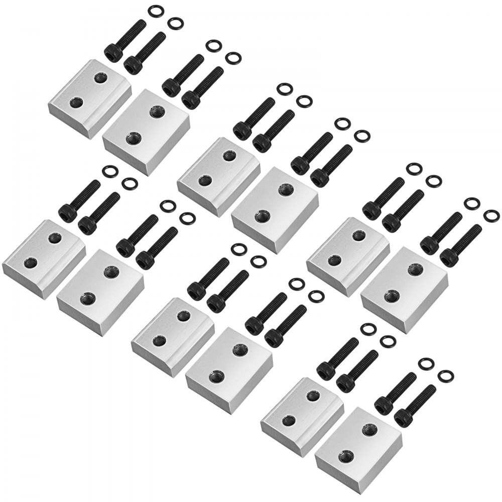 VEVOR 16mm Rebar Cutter Replacement Jaw Blades, Cr12MoV Steel Material for 5/8 Inch Electric Rebar Cutter,12 Pcs Blades with 24 Hexagon Screw and 24 Spring Washer - RC-16GJQGJDP00001V0