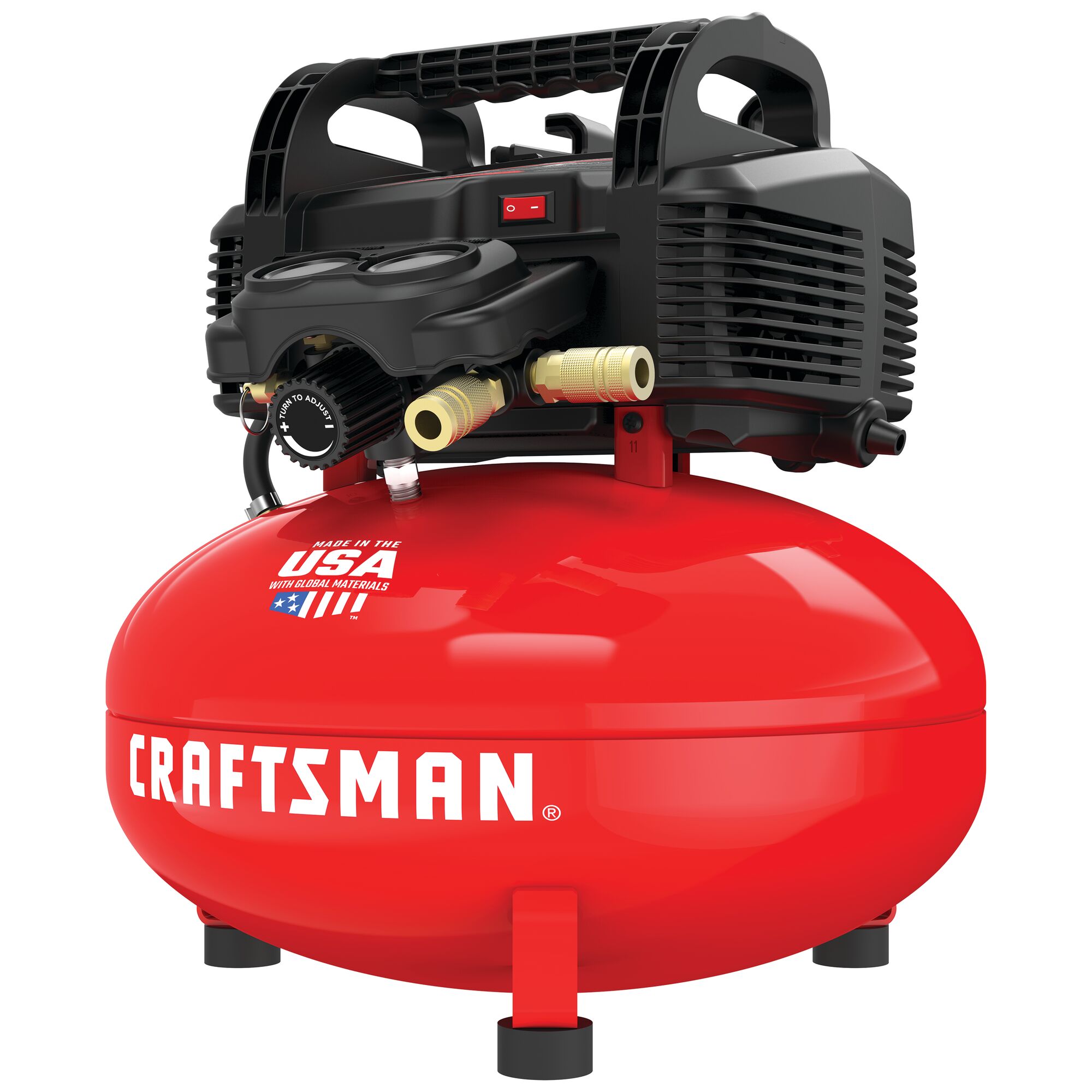 Artesano Compresor de Aire Pancake Eléctrico Portátil de 6 Galones y 150 PSI - CMEC6150
