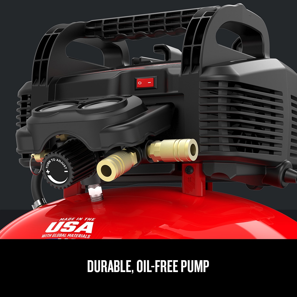 Artesano Compresor de Aire Pancake Eléctrico Portátil de 6 Galones y 150 PSI - CMEC6150