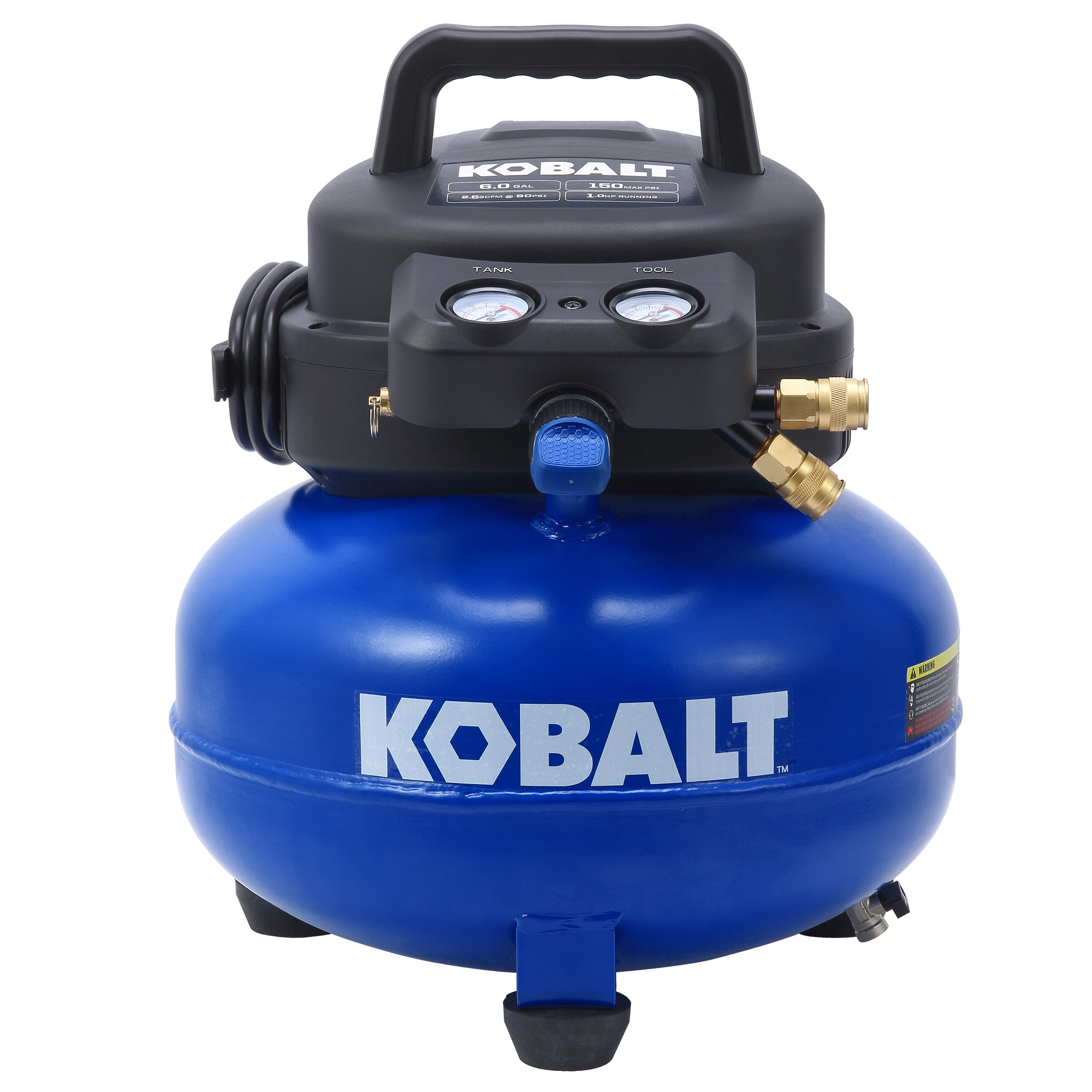 Compresor de aire eléctrico portátil Kobalt Kobalt 6 galones 150 PSI - 02106410