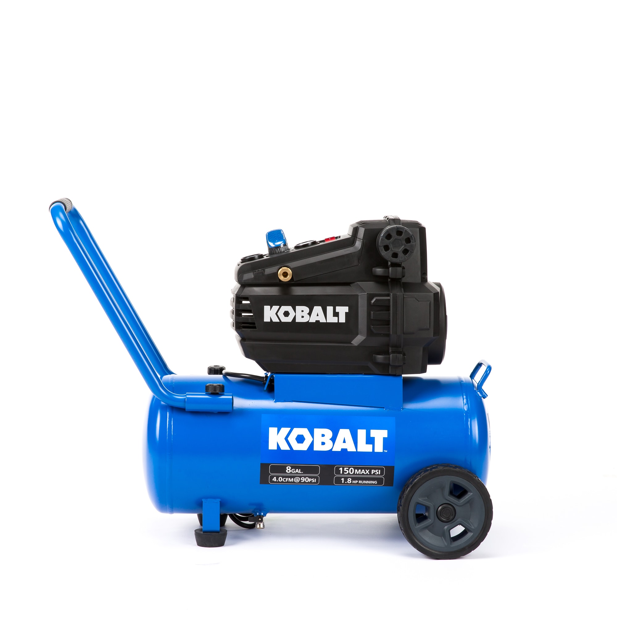 Compresor de aire horizontal eléctrico portátil Kobalt de 8 galones y 150 PSI - 0300842