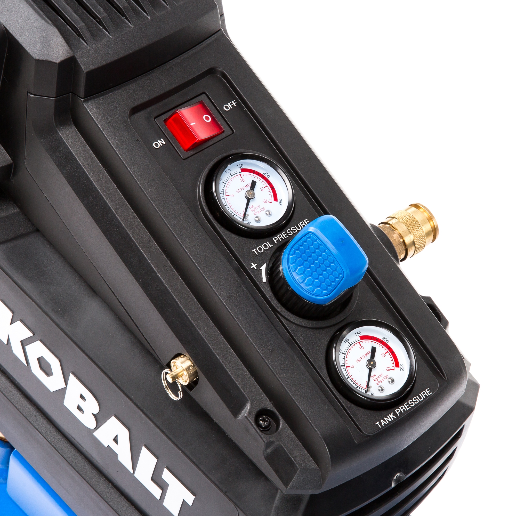 Compresor de aire horizontal eléctrico portátil Kobalt de 8 galones y 150 PSI - 0300842