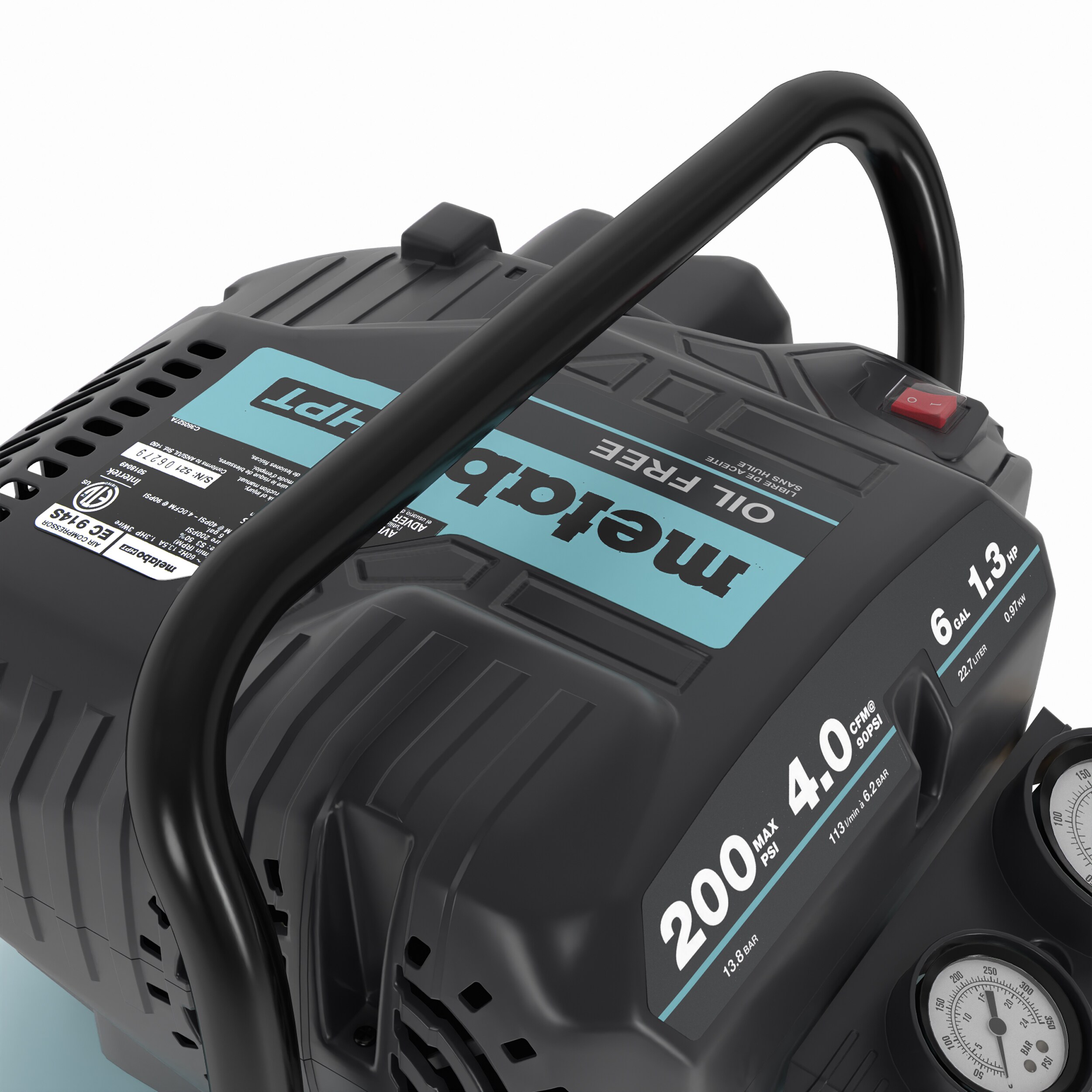 Metabo HPT Metabo HPT El Tanque Compresor de Aire Portátil de 6 Galones y 200 PSI - EC914SM