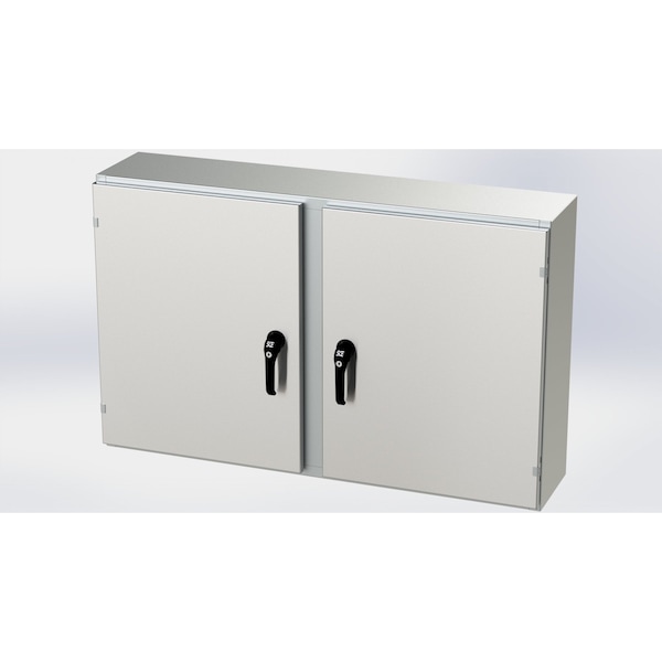 Saginaw Control & Engineering 304 Stainless Steel Electrical Enclosures, 30 in H, 10 in D, 48 in W, NEMA 3R, 4, 4X, 12, 13 - SCE-30EL4810SSWFLP