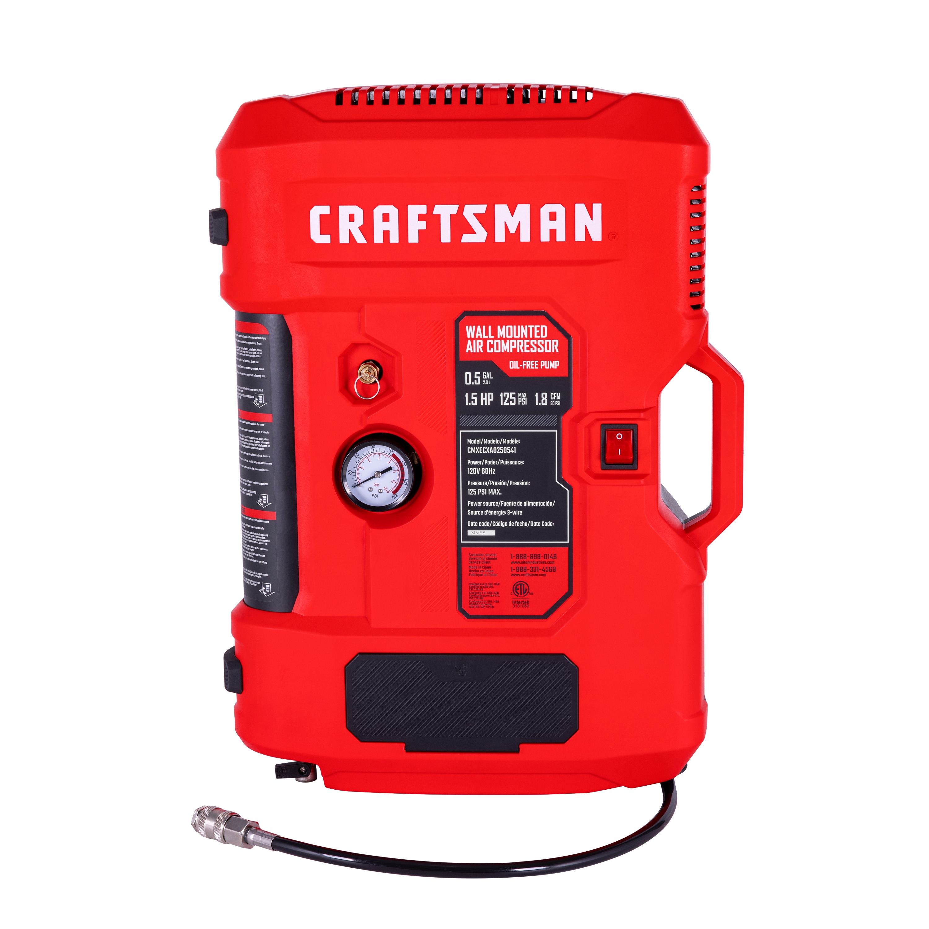 Artesano Compresor de Aire Eléctrico Estacionario Vertical de 0.5 Galones y 125 PSI - CMXECXA0250541