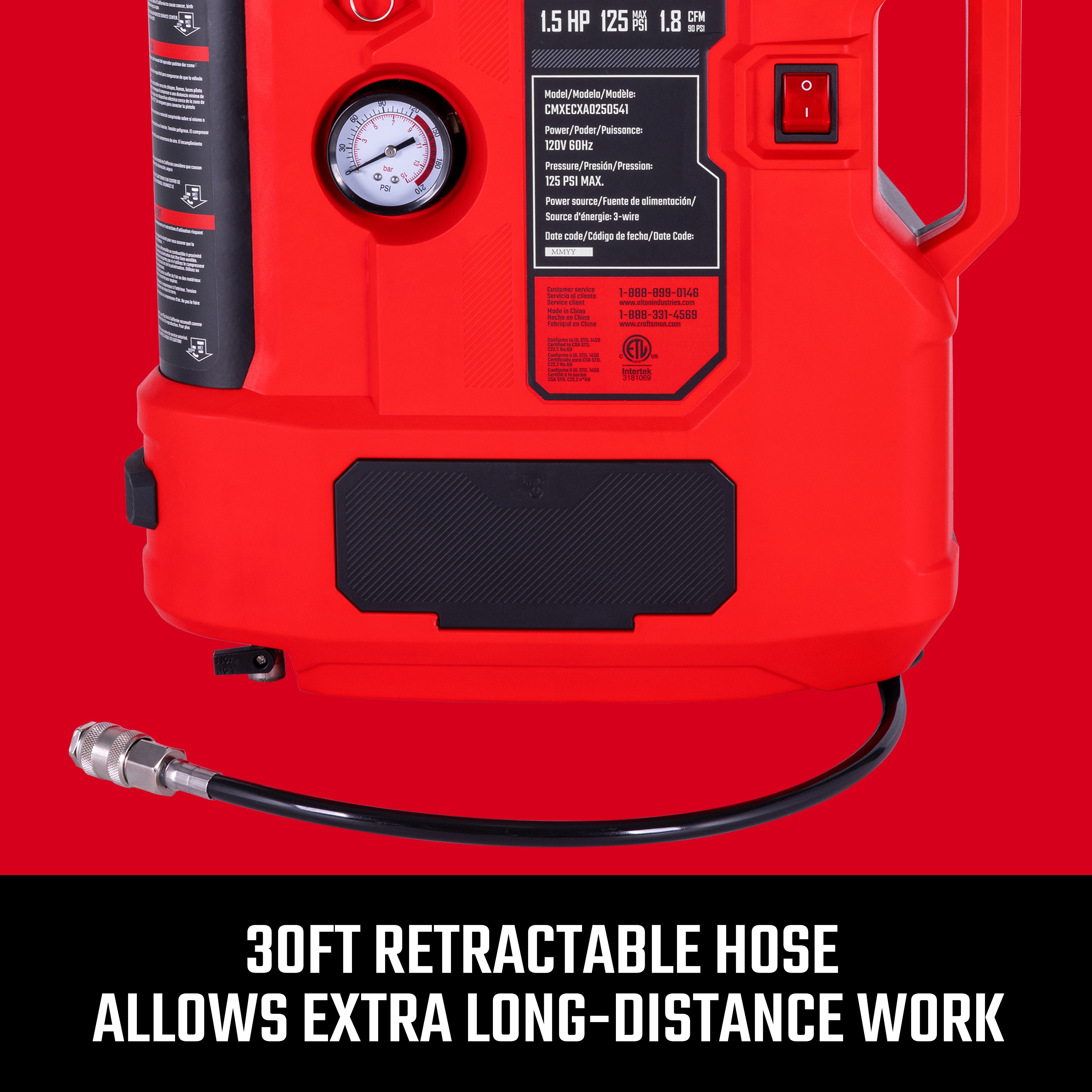 Artesano Compresor de Aire Eléctrico Estacionario Vertical de 0.5 Galones y 125 PSI - CMXECXA0250541