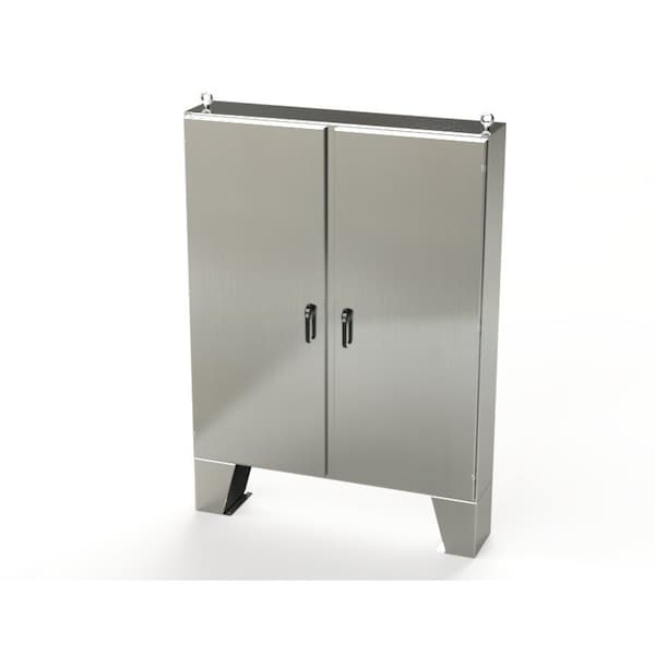 Saginaw Control & Engineering 304 Stainless Steel Electrical Enclosures, 72 in H, 12 in D, 60 in W, NEMA 3R, 4, 4X, 12, 13 - SCE-72EL6012SSLPPL