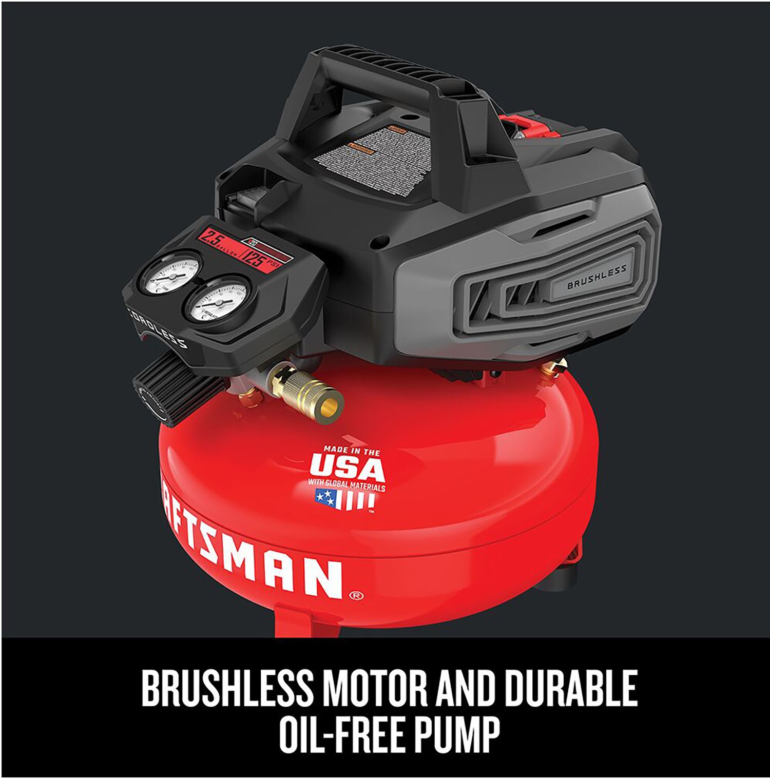 ARTESANO ARTESANO V20 RP Compresor de aire portátil sin cable de 2.5 galones y 125 PSI tipo panqueque - CMCC2520B