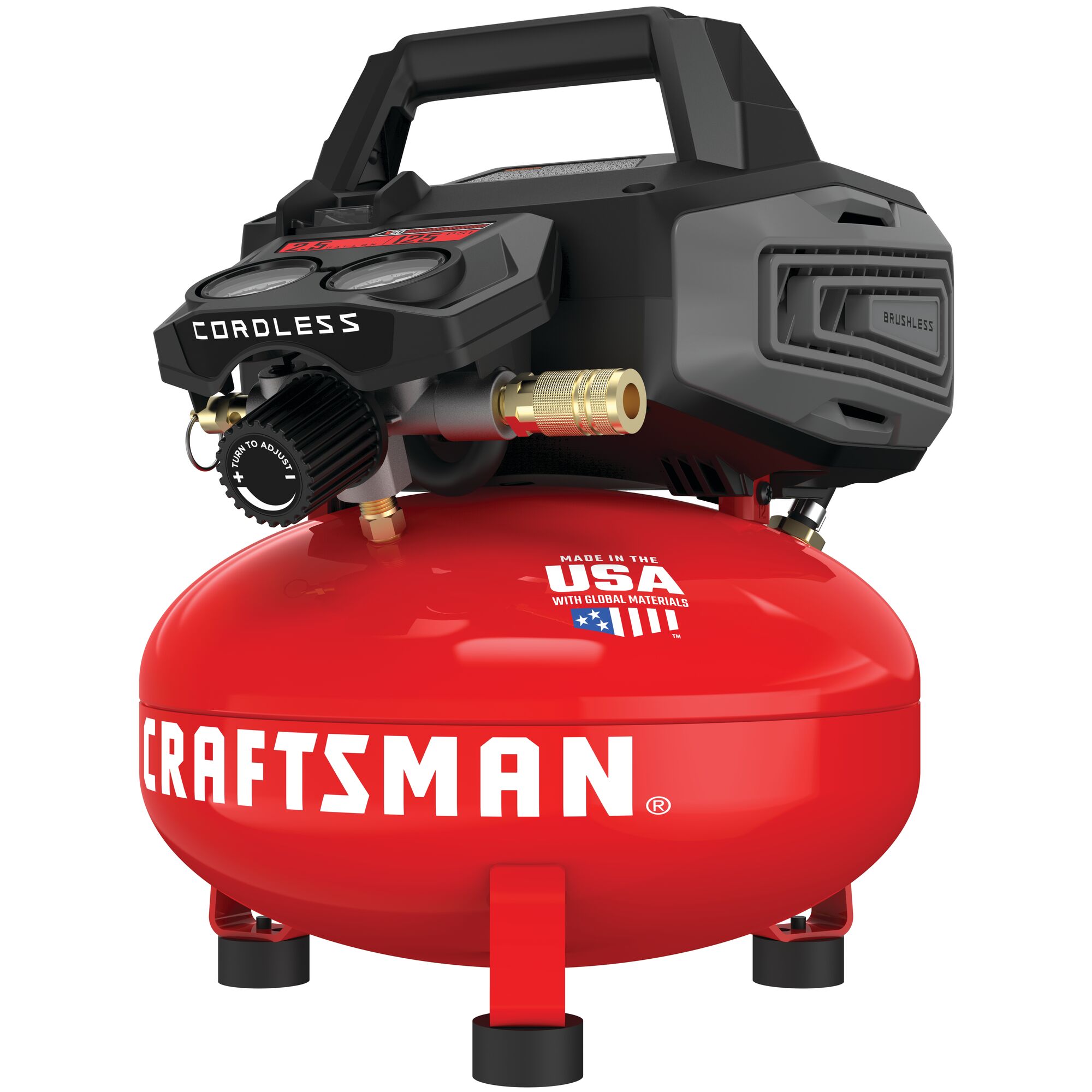 ARTESANO ARTESANO V20 RP Compresor de aire portátil sin cable de 2.5 galones y 125 PSI tipo panqueque - CMCC2520B