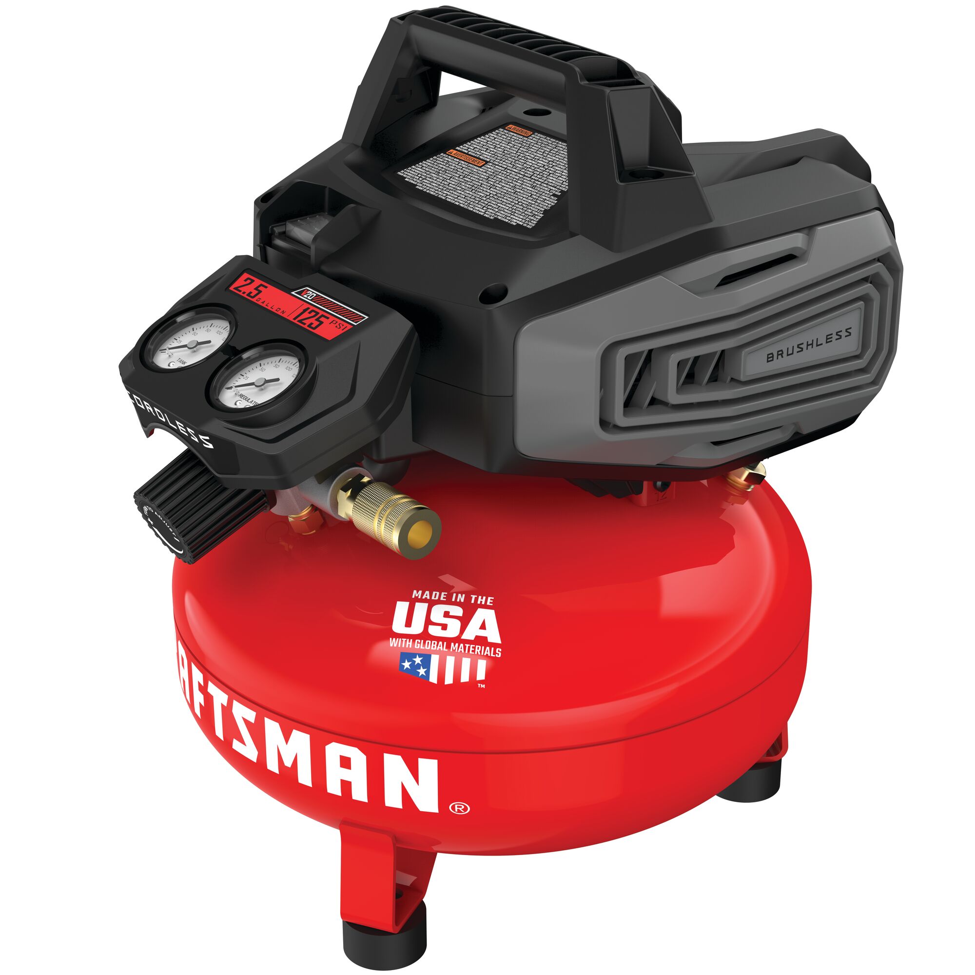 ARTESANO ARTESANO V20 RP Compresor de aire portátil sin cable de 2.5 galones y 125 PSI tipo panqueque - CMCC2520B