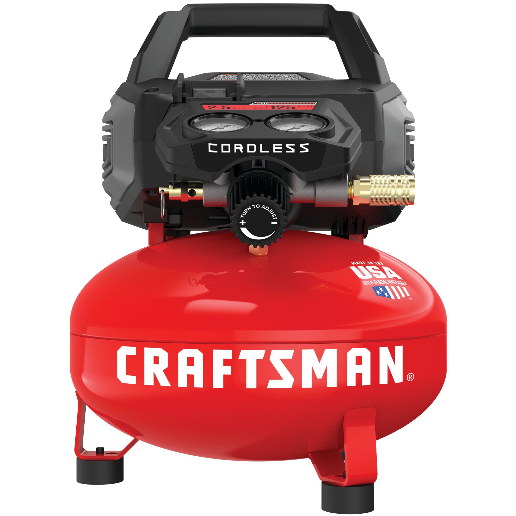 ARTESANO ARTESANO V20 RP Compresor de aire portátil sin cable de 2.5 galones y 125 PSI tipo panqueque - CMCC2520B