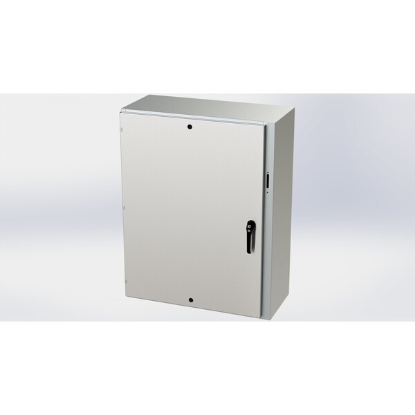 Saginaw Control & Engineering 316 Stainless Steel Electrical Enclosures, 48 in H, 16 in D, 37.38 in W, NEMA 3R, 4, 4X, 12, 13 - SCE-48XEL3716SS6LP