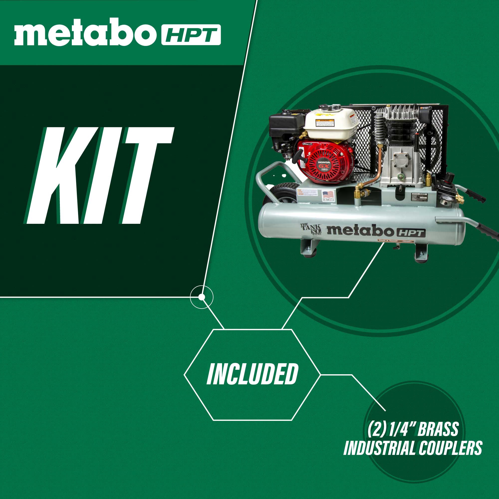 Metabo HPT Metabo HPT 9-Galones Compresor de aire de carretilla portátil a gas 145 PSI - EC2610EAM