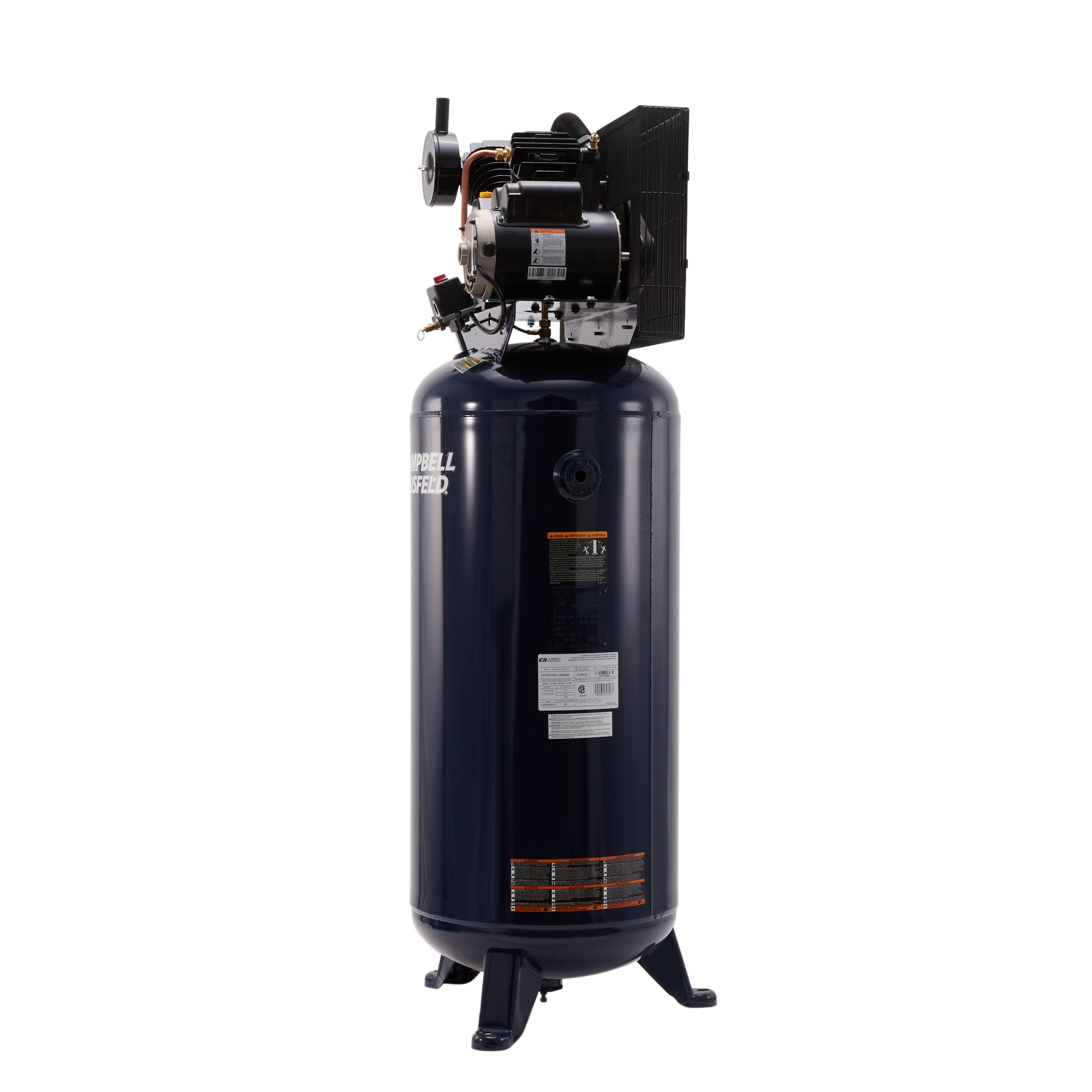 Compresor de aire vertical eléctrico estacionario Campbell Hausfeld de 60 galones y 175 PSI - XC602100