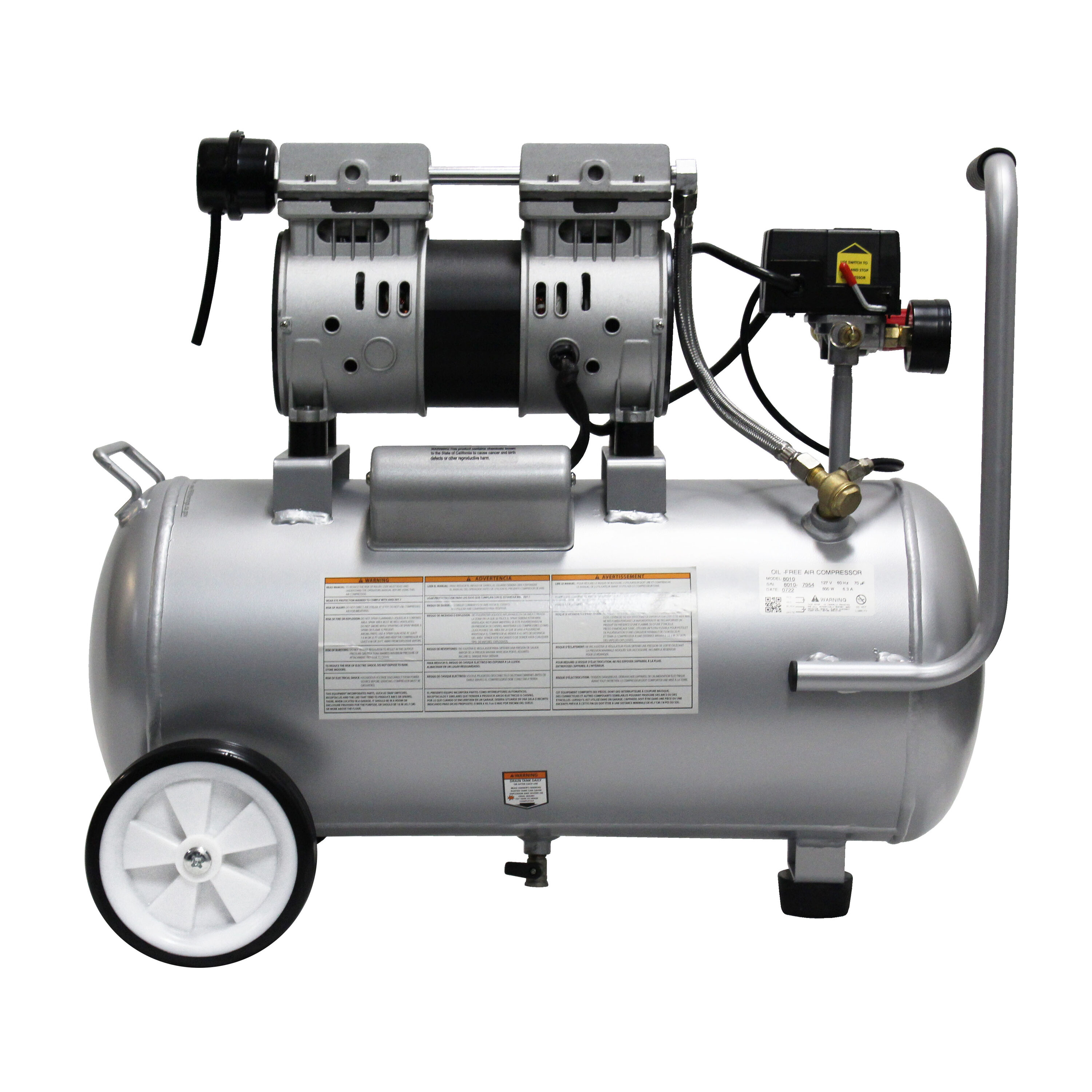 Herramientas de aire de California Herramientas de aire de California Compresor de aire horizontal portátil eléctrico de 8 galones y 120 PSI - 8010