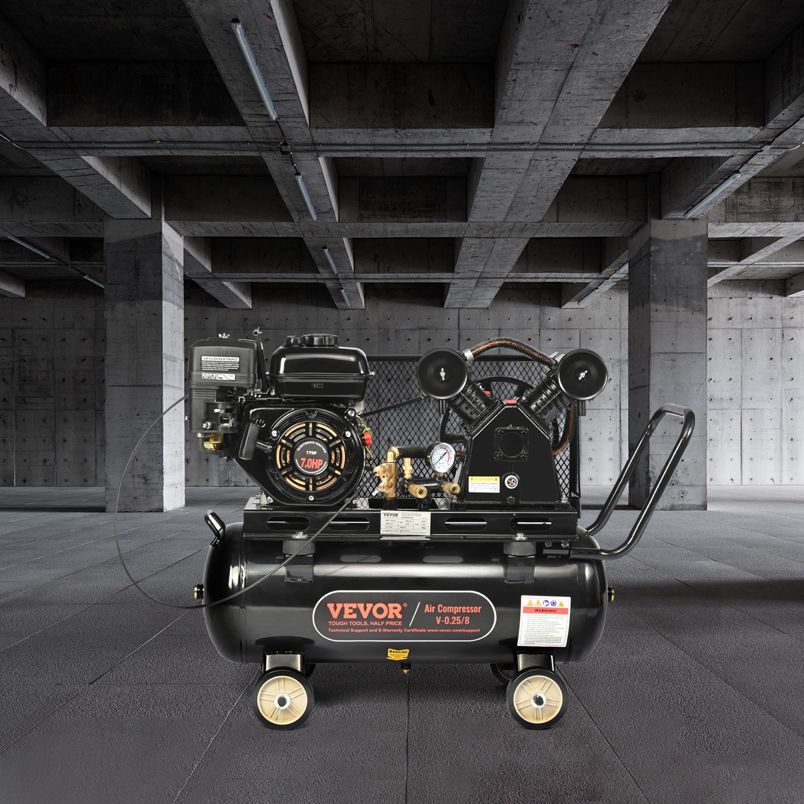 VEVOR VEVOR Compresor de aire vertical portátil de gas de 13.2 galones y 115 PSI con accesorios incluidos - QYKYJ10JL000XAYWDV0