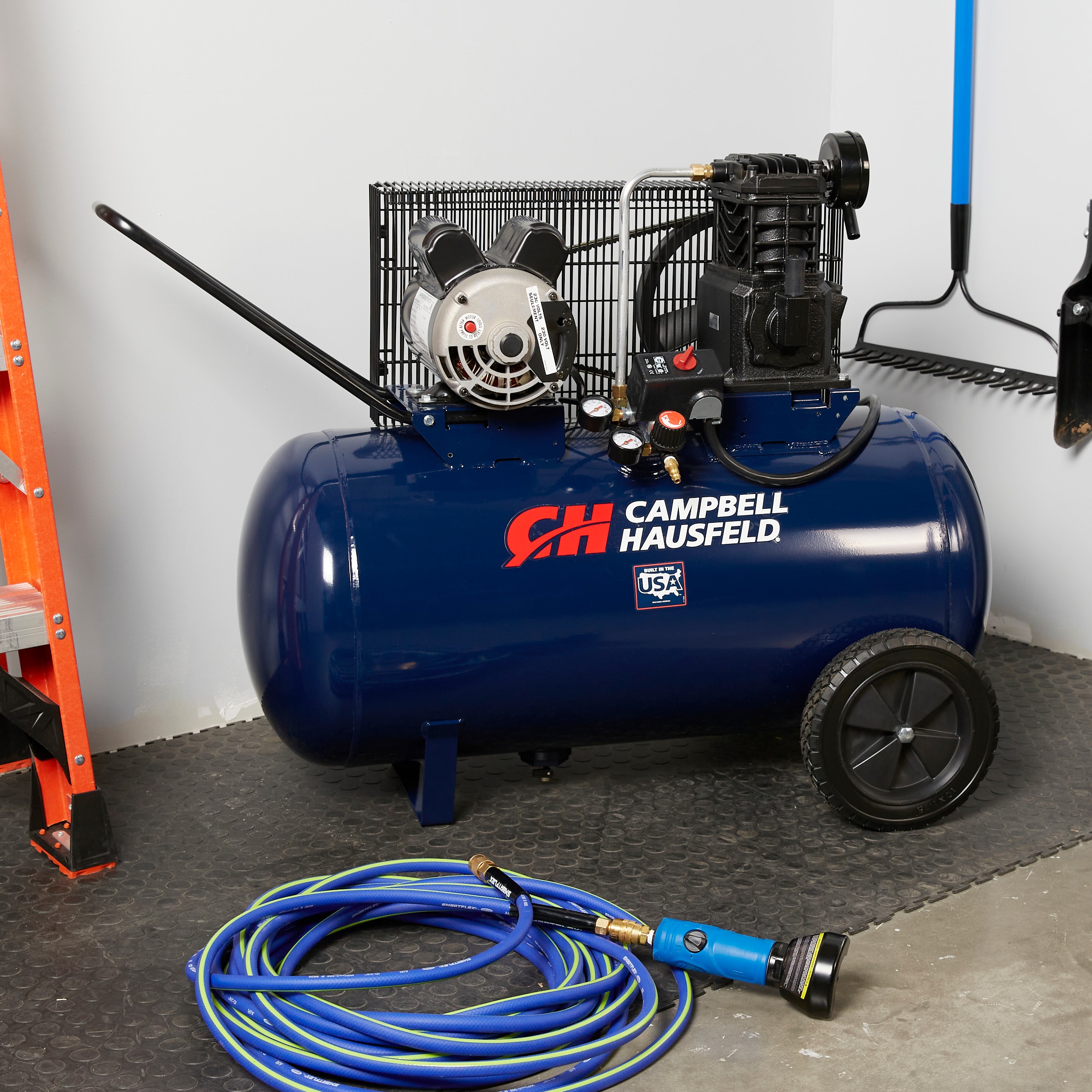 Campbell Hausfeld Compresor de Aire Eléctrico Portátil de 30 Galones y 135 PSI Horizontal - VT6271